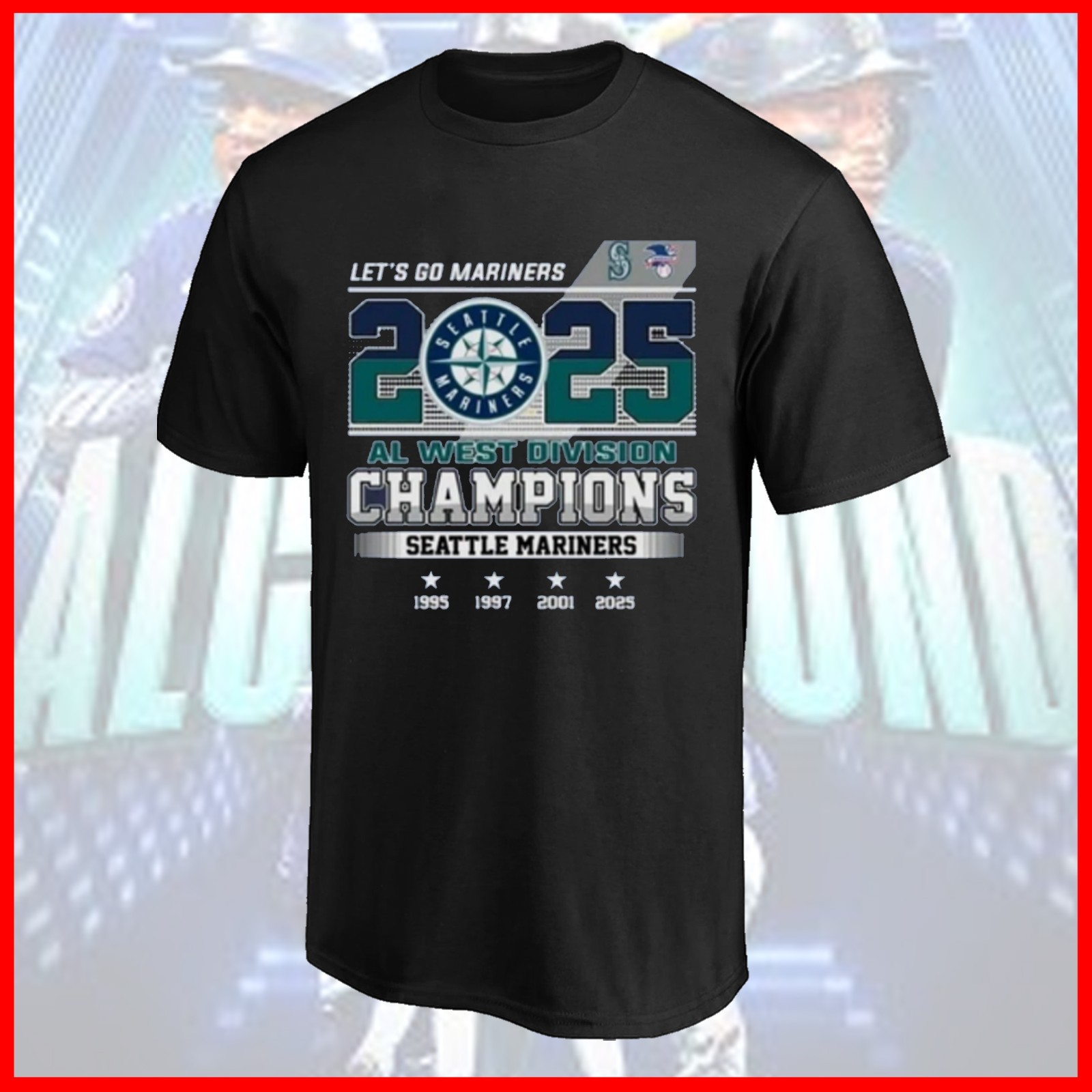 SALE 30%!!! Seattle Mariners 2025 AL West Division Champions All Size S-5XL gallery