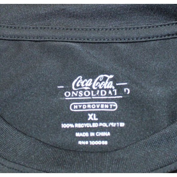 Coca-Cola Consolidated Hydrovvent Tee Black/Red Recycled Polyester XL gallery