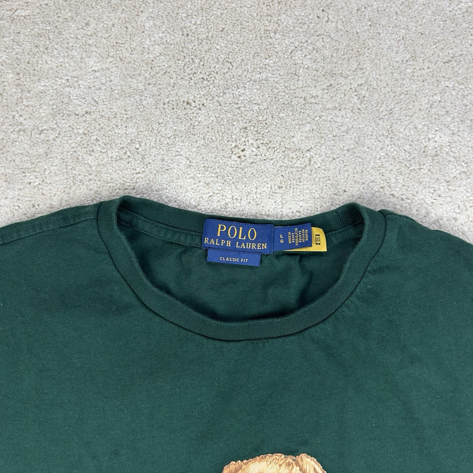 POLO Ralph Lauren Men’s Classic Fit Holiday Ski Polo Bear Dark Green T Shirt L gallery