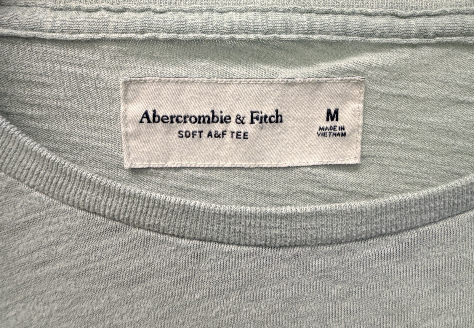 Abercrombie & Fitch Men's Soft A&F Logo T-Shirt Sage Green Size M. Pre Owned. gallery