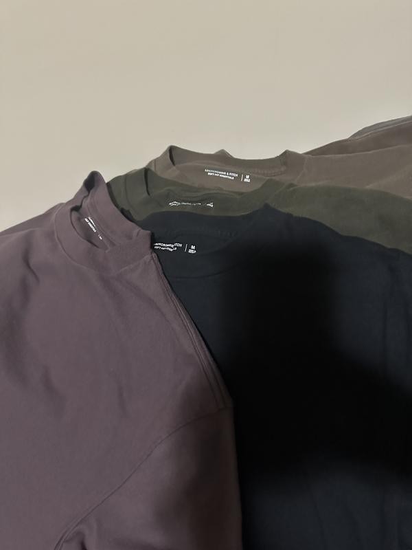 Abercrombie & Fitch Relaxed Essential Tees 7-Pack size L, M, S 100% Cotton #I0-2 gallery