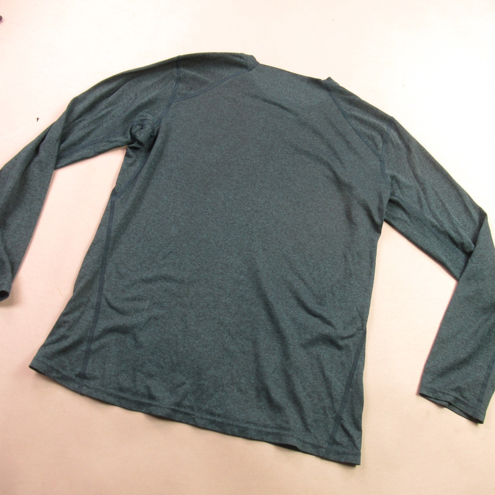 REI Shirt Mens Medium Long Sleeve High Neck Outdoors Crew Neck Blue Stretch gallery
