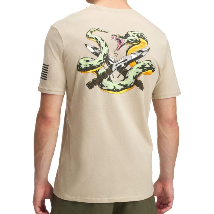 Under Armour 1389920 UA Men’s Freedom Snake Knife Cotton Desert Sand T-Shirt