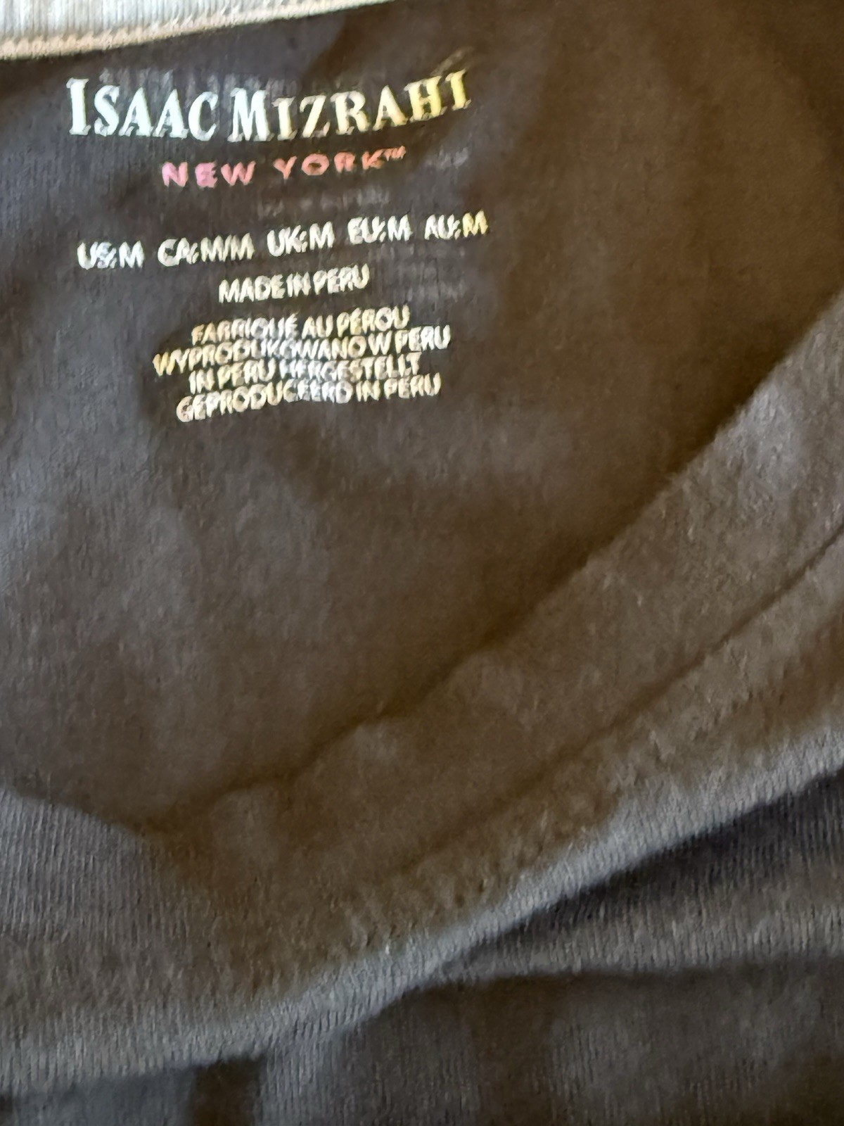 Isaac Mizrahi Lot (3) Graphic T-Shirt Men's L Navy Blue & 2 Black Crew Neck EUC gallery