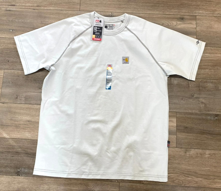 Carhartt Force FR Mens L Short Sleeve Work T-Shirt Flame Resistant Gale Gray gallery