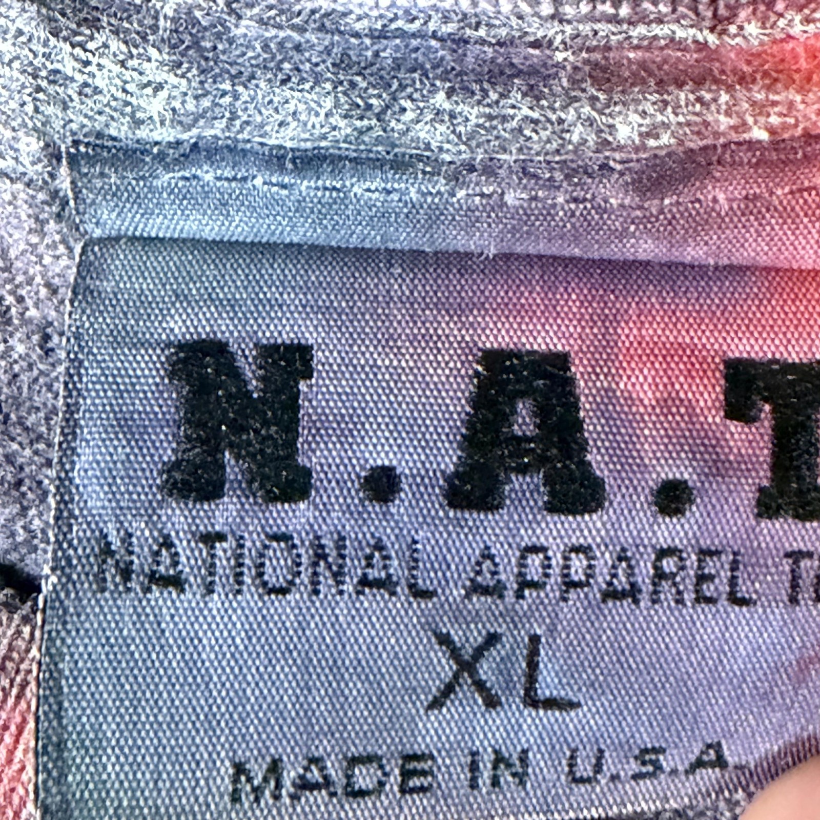 N.A.T. Shirt Mens XL Multicolor Tie Dye Nassau Bahamas USA Festival Hippie gallery