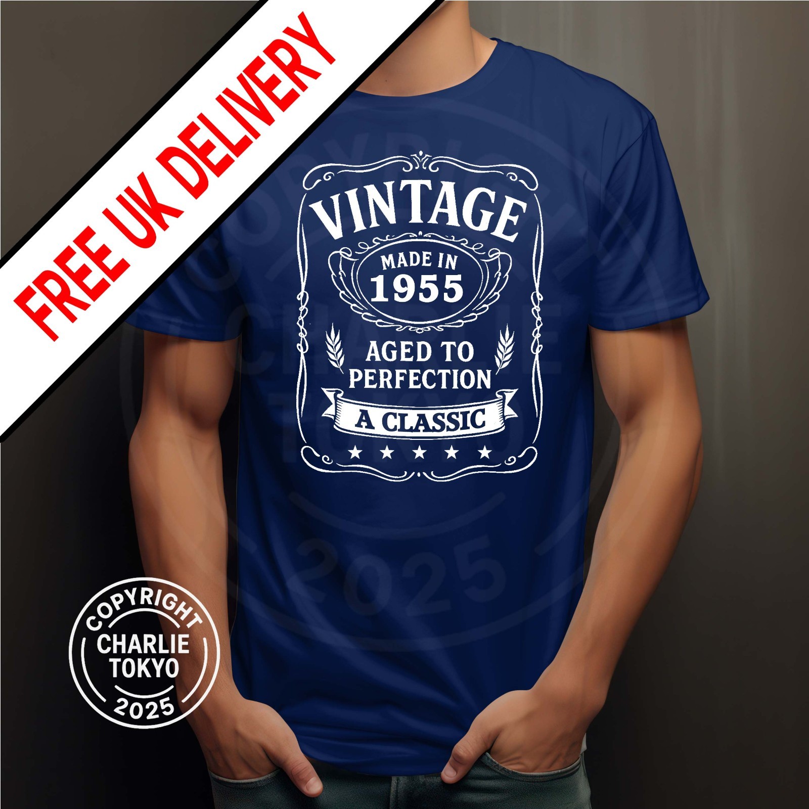 Mens 70th Birthday T Shirt 1945 Any Age any Year 40th 21st 30th 70th Gift Ladies gallery