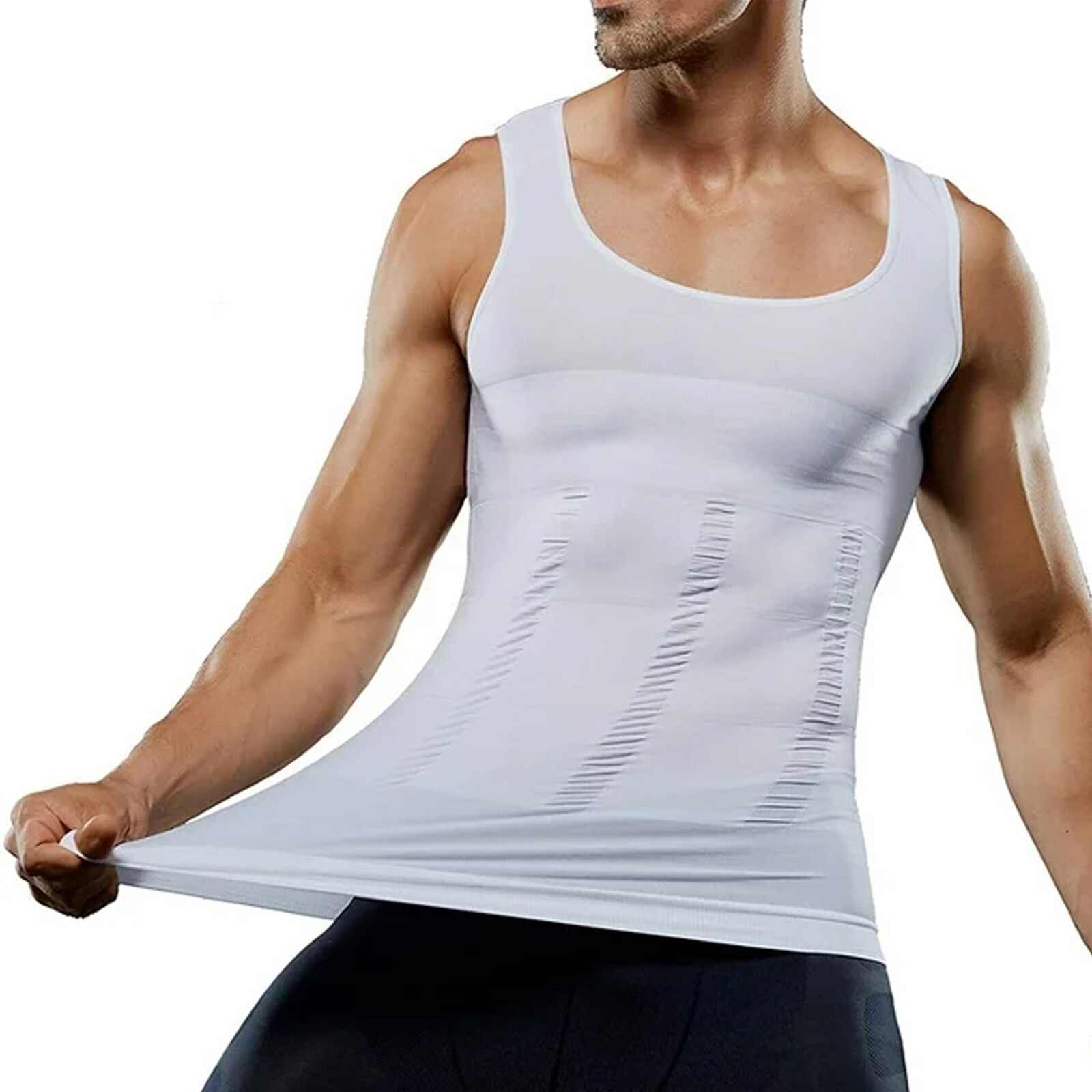 Sculptcore Men's Body Shaper Compression Ionic Shaping Shirt Slimming Tank Top gallery