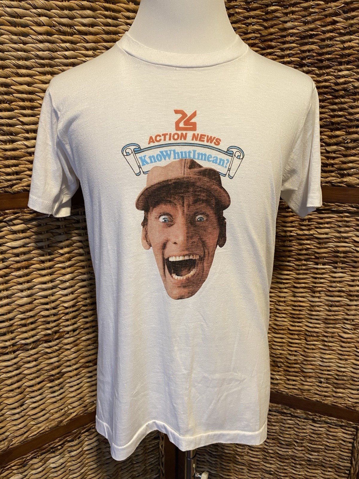 Rare Vintage 80s Ernest P Worrell KnoWhutIMean 24 Action News T-Shirt L USA