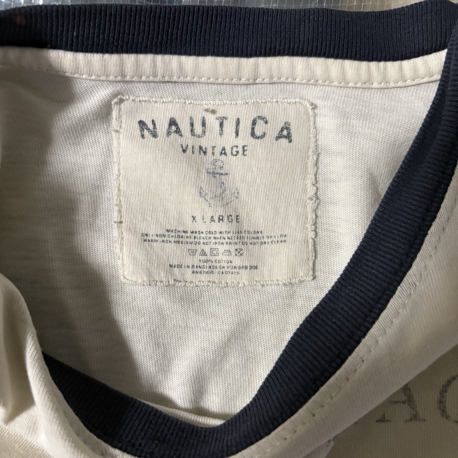 Nautica Vintage Classic Sailing Raglan Long Sleeve Shirt XL gallery