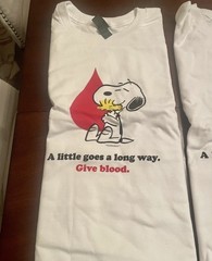 Peanuts American Red Cross Snoopy T-Shirts GOLDEN TICKET PRIZE COMPLETE SET OF 4