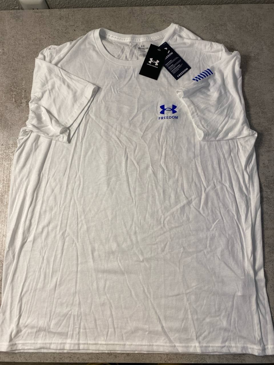 Under Armour Men’s 2XL White Freedom Graphic T-Shirt NWT Short Sleeve gallery