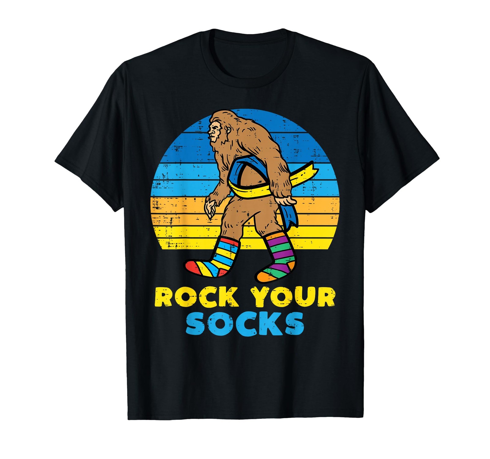 Down Syndrome Bigfoot Rock Your Socks Awareness Sasquatch T-Shirt gallery