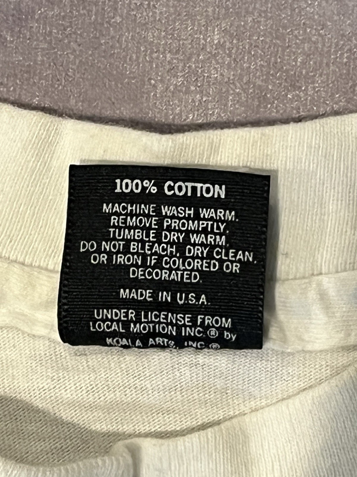VINTAGE ca 1990 LOCAL MOTION Tee Shirt Men’s Size Medium by Koala Arts, Inc. gallery