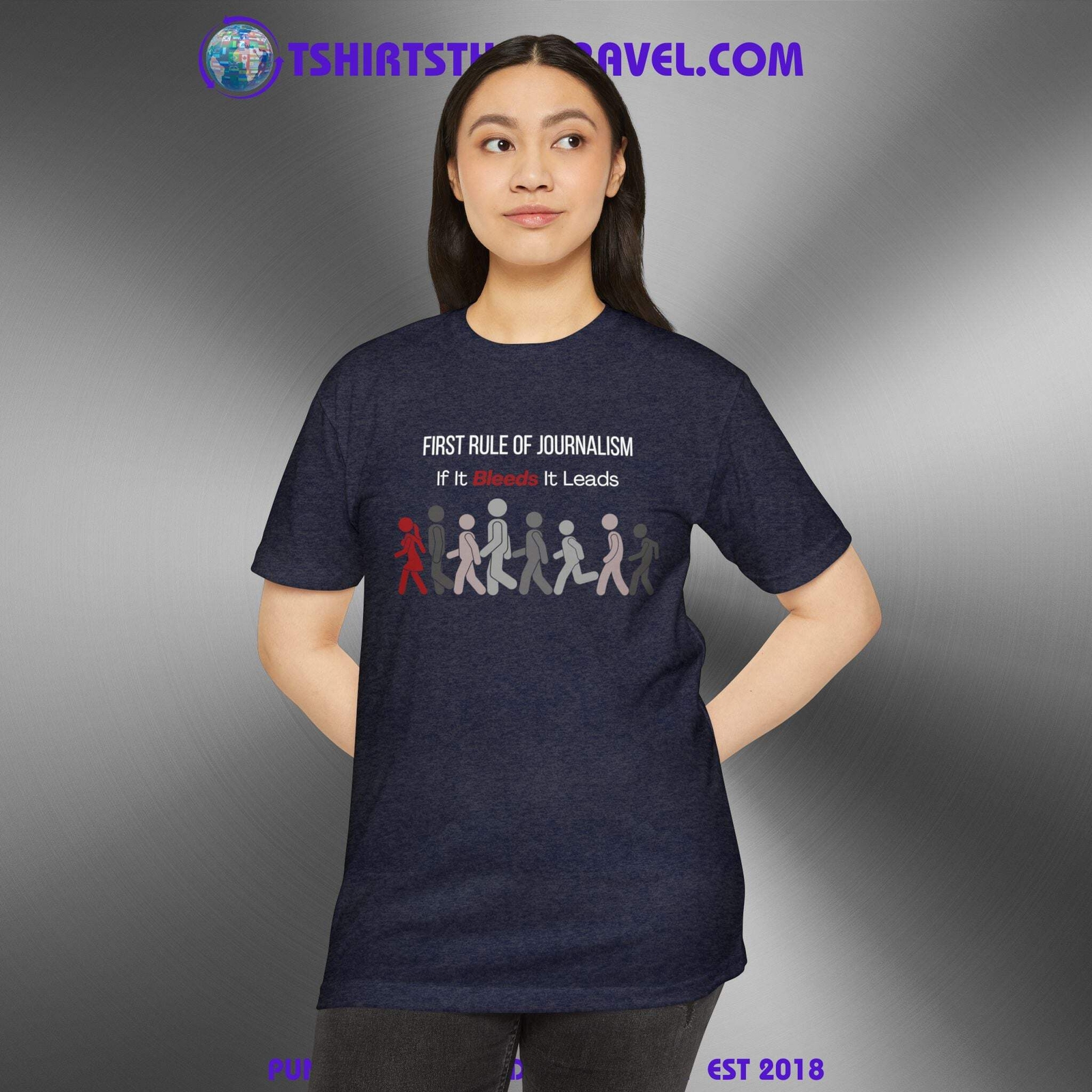 IF IT BLEEDS IT LEADS Unisex CVC Jersey T-shirt gallery