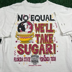 VTG Florida State Seminoles Sugar Bowl 2000 T-Shirt Thrashed Distressed Mens XL