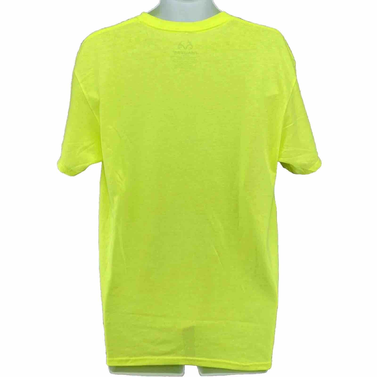 NEW! Realtree Hunting T Shirt/ Men’s (L) Safety Yellow Cotton Poly Blend NWT gallery