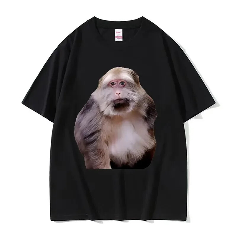 Funny Xing Xing Monkey Meme Graphic T Shirt Men's Women High Quality Cotton Tee gallery