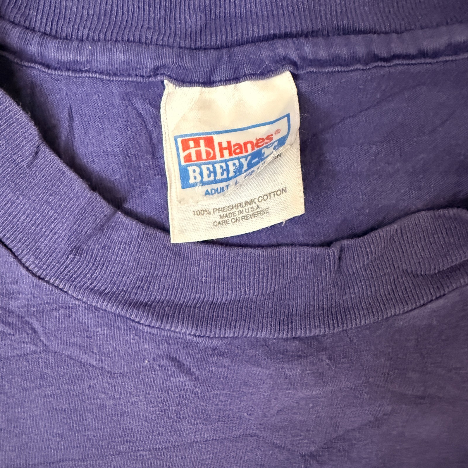 Vintage 90' Quilted USA Tee- Hanes Beefy L gallery