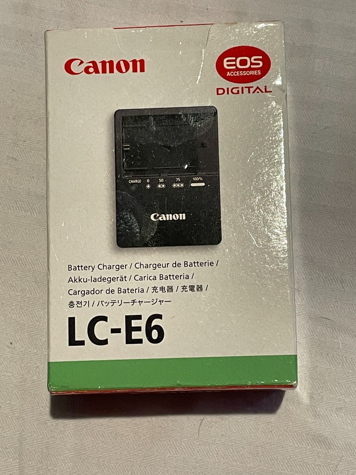 Genuine Canon LP-E6 Battery Charger OEM EOS 60D 70D 80D 6D 7D 7DII With LC-E6