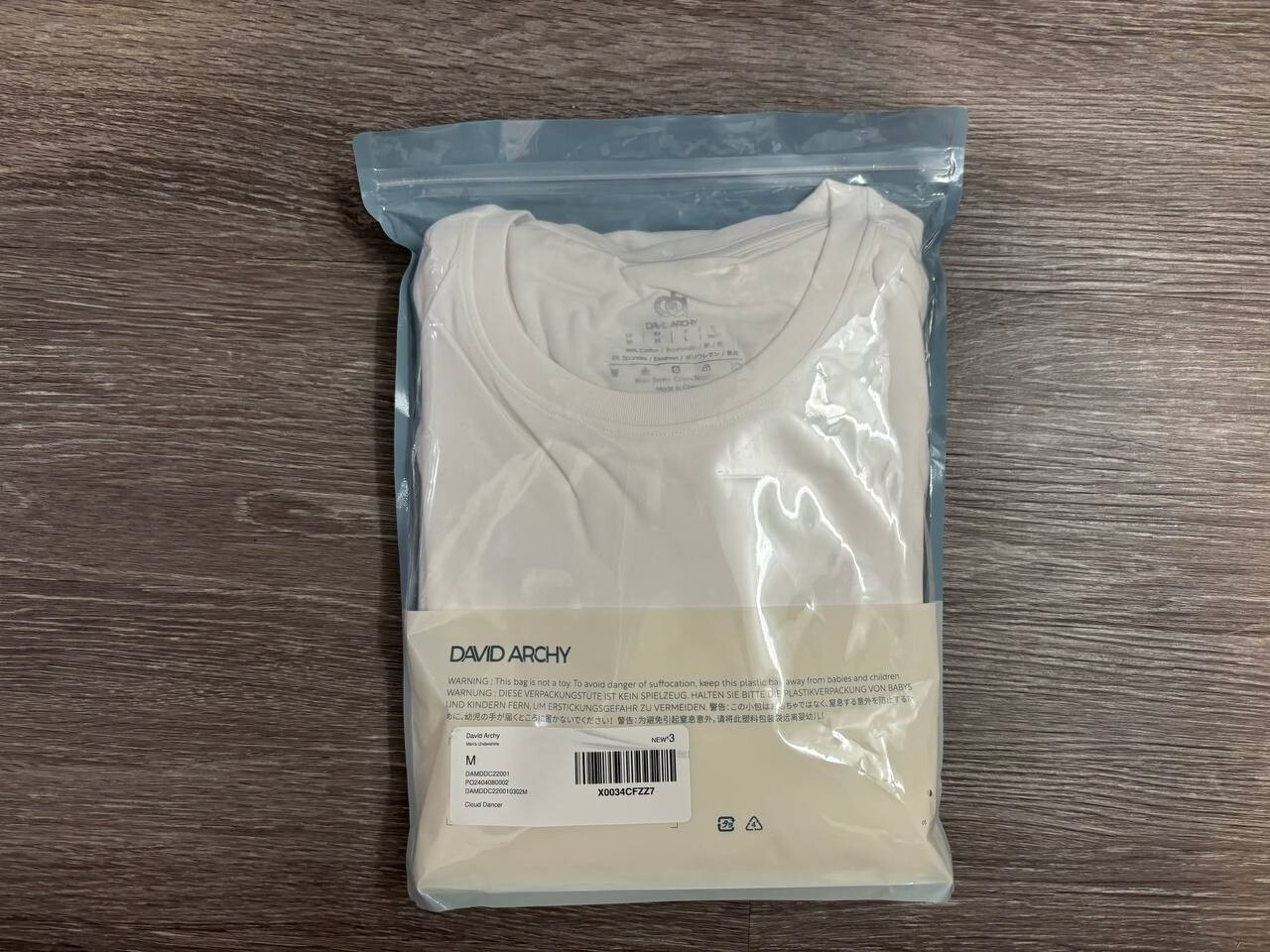 New David Archy 3 Packs Cotton Rib Crew Neck basic Undershirts Size M gallery