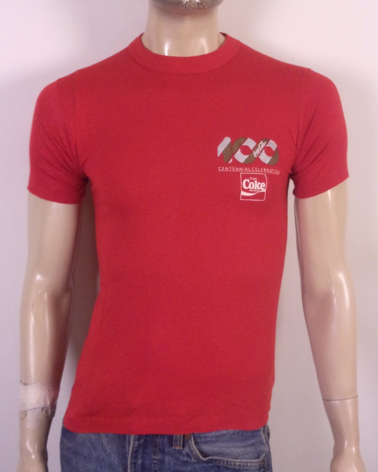 vintage 80s single stitch Coke Coca Cola T-Shirt 1986 100th Anniversary USA sz S