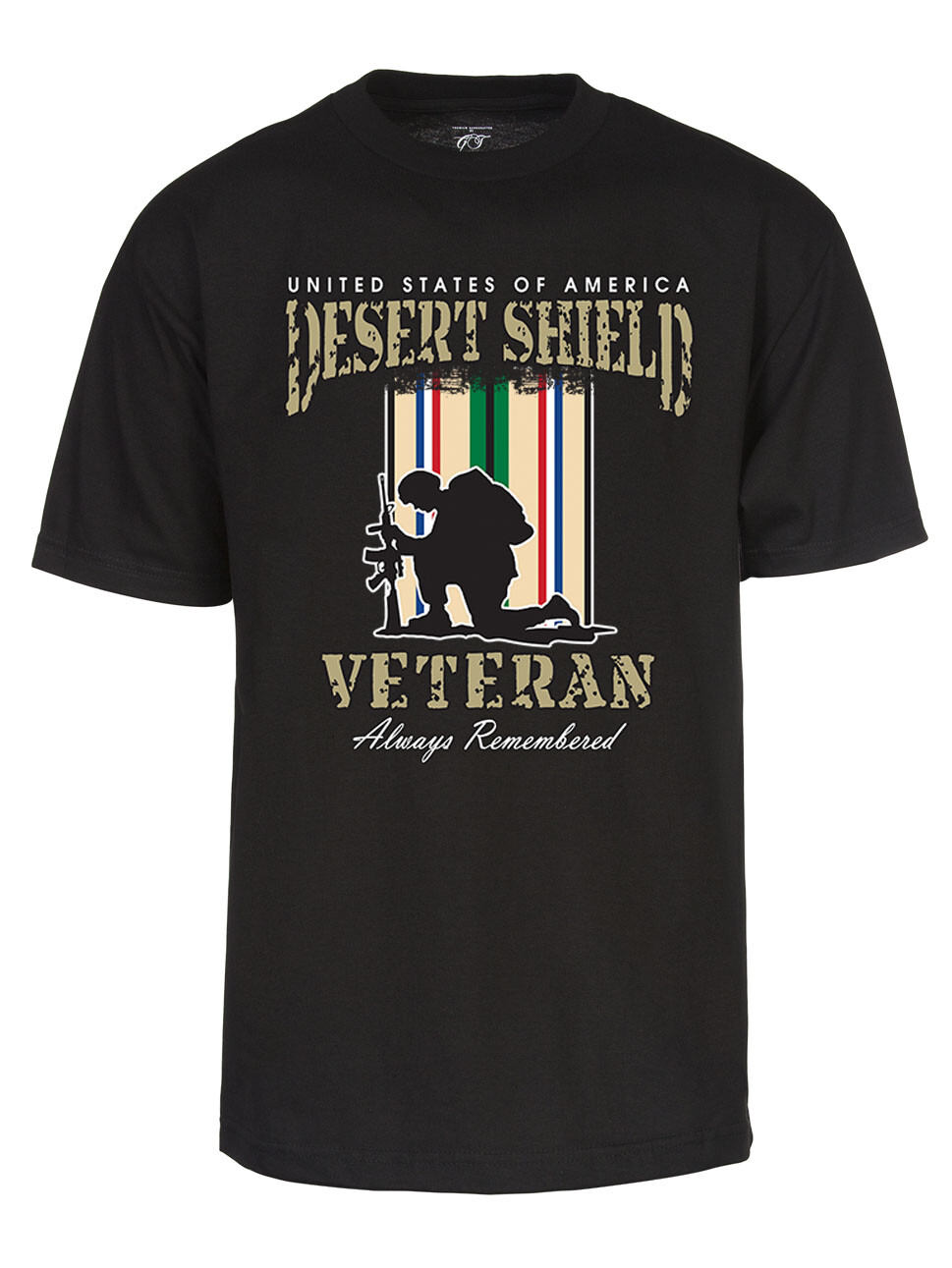 Mens Desert Shield Veteran T-Shirt – US Vet Always Remember