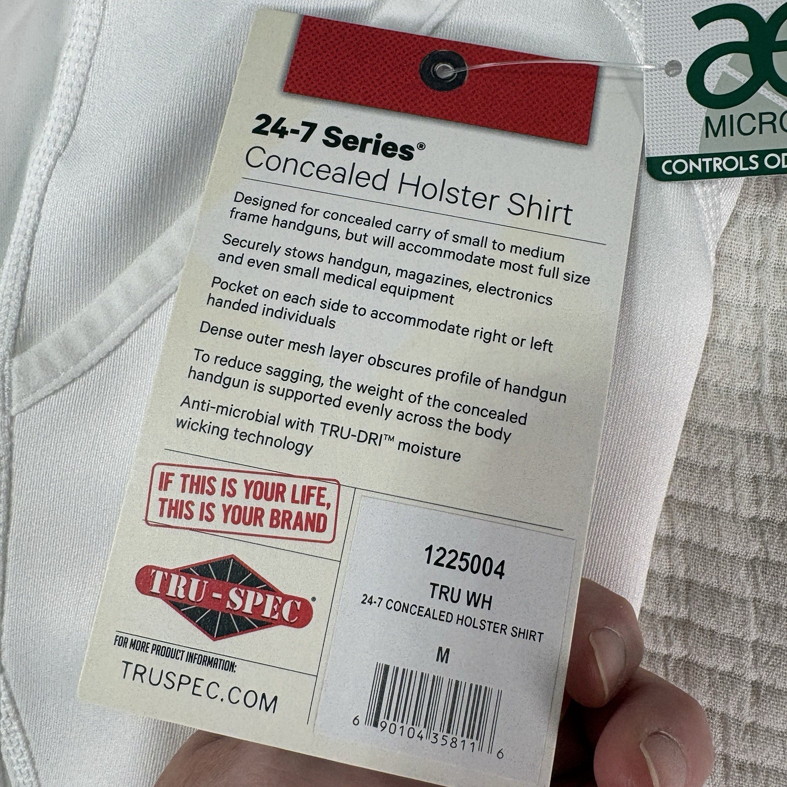 Tru Spec Concealed Holster Carry Shirt Mens Medium White Tactical Compression gallery