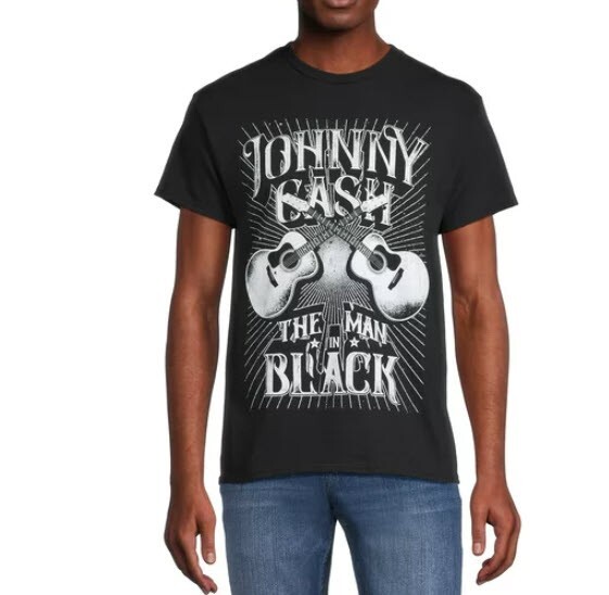 Johnny Cash Man In Black Men's Graphic T-Shirt Tee Small (34-36) gallery