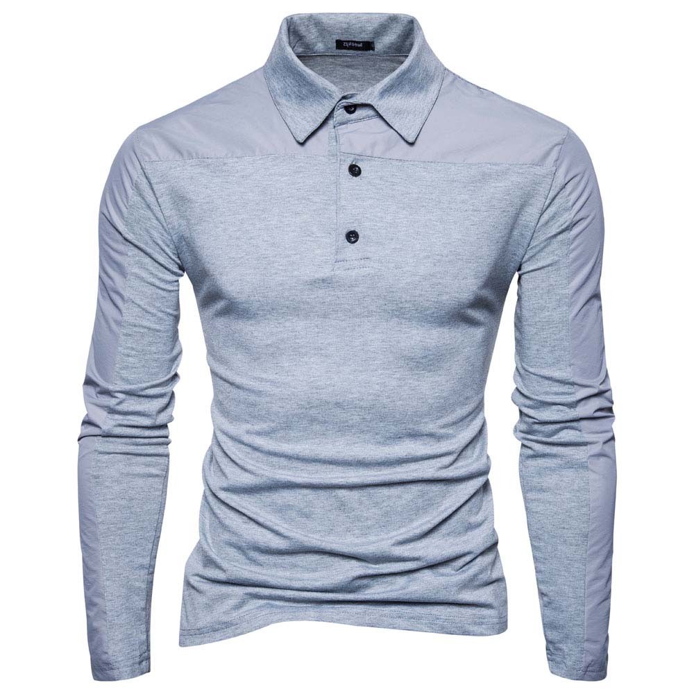 Mens Long Sleeve Shirt Casual Muscle Fit Turn-down Collar Tops T-shirt Blouse gallery