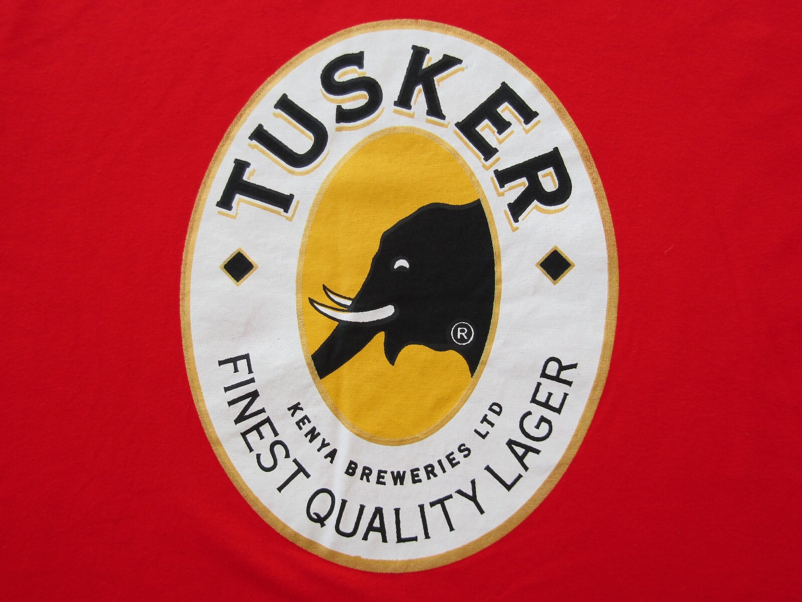 Tusker Lager Beer Kenya Breweries T Shirt Red XXL but Fits XL New without Tags