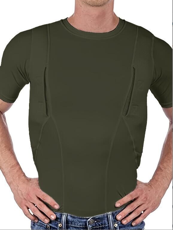 Explosive Man's T-shirt Concealed Hidden Holster Tactical Invisible Carry Tops gallery