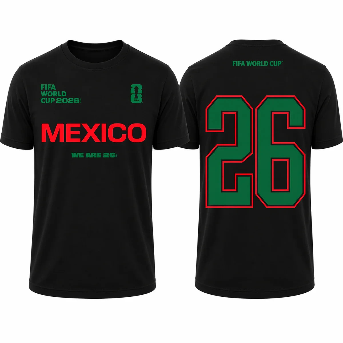 FIFA World Cup 2026 Mexico Shirt – Official "We Are 26" Team Mexico T-Shirt gallery