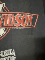 Vintage 90’s Rare Harley Davidson Gargoyle Shield T Shirt Faded Shirt Mens Large