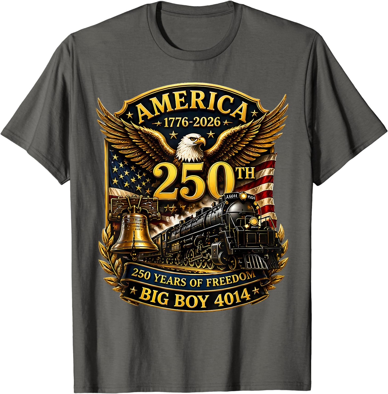Big Boy 4014 Train USA 250th Anniversary Patriotic American T-Shirt gallery