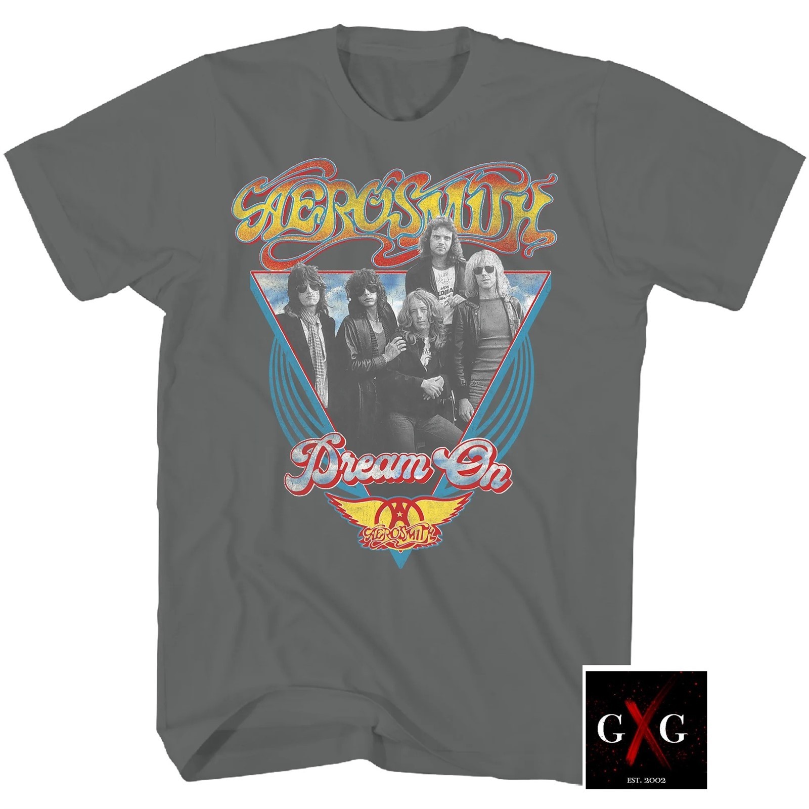AEROSMITH cd cv DREAM ON TRIANGLE Official SHIRT XL New toys attic pump grip OOP gallery