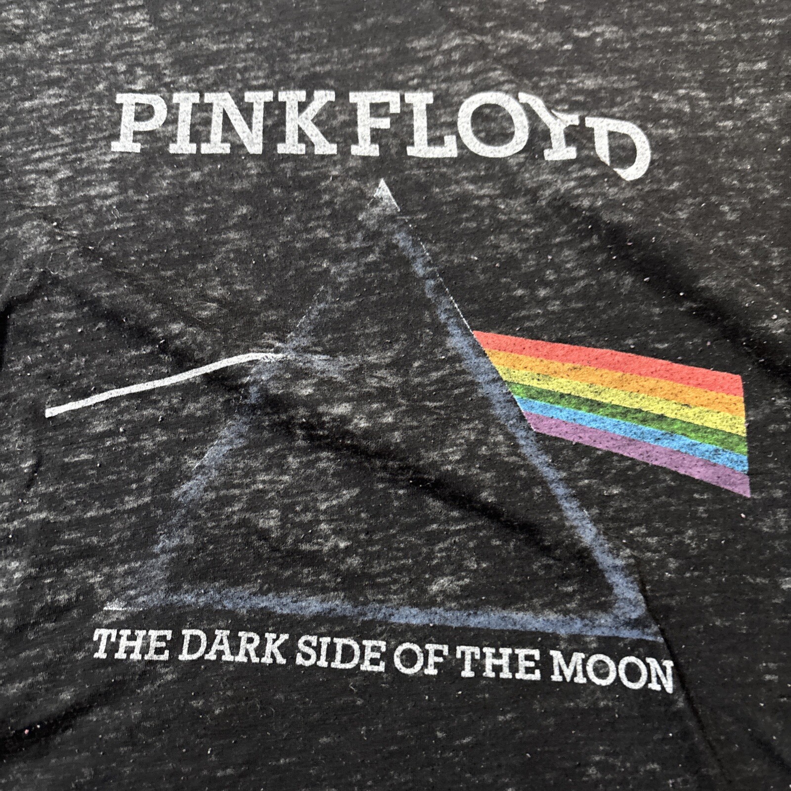 Pink Floyd Dark Side Of The Moon Mens Graphic T-Shirt Black Heathered Sheer 38” gallery