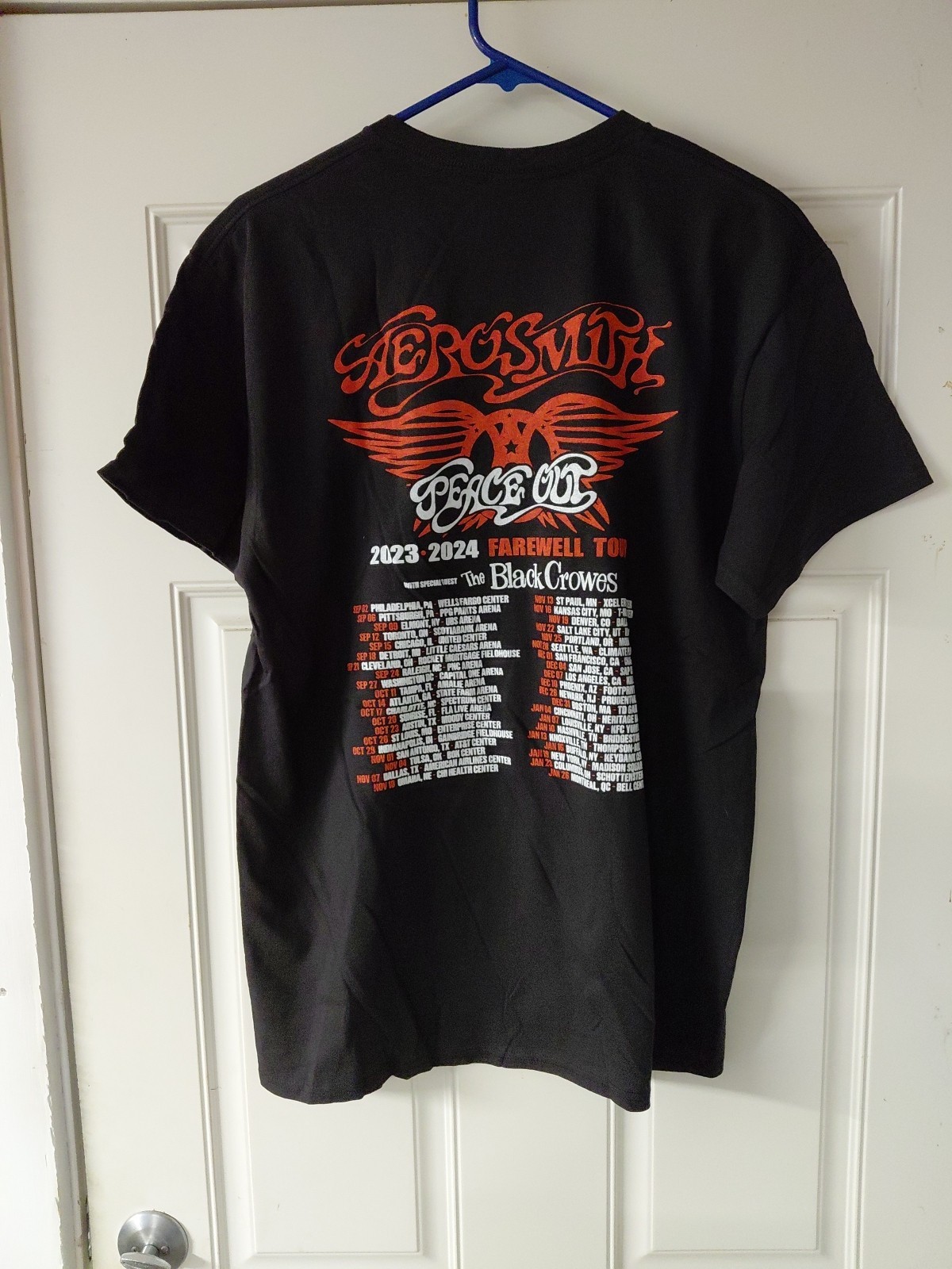 Aerosmith Tour Shirt, 2023 Tour Peace Out Farewell Aerosmith Shirt LARGE DELTA gallery