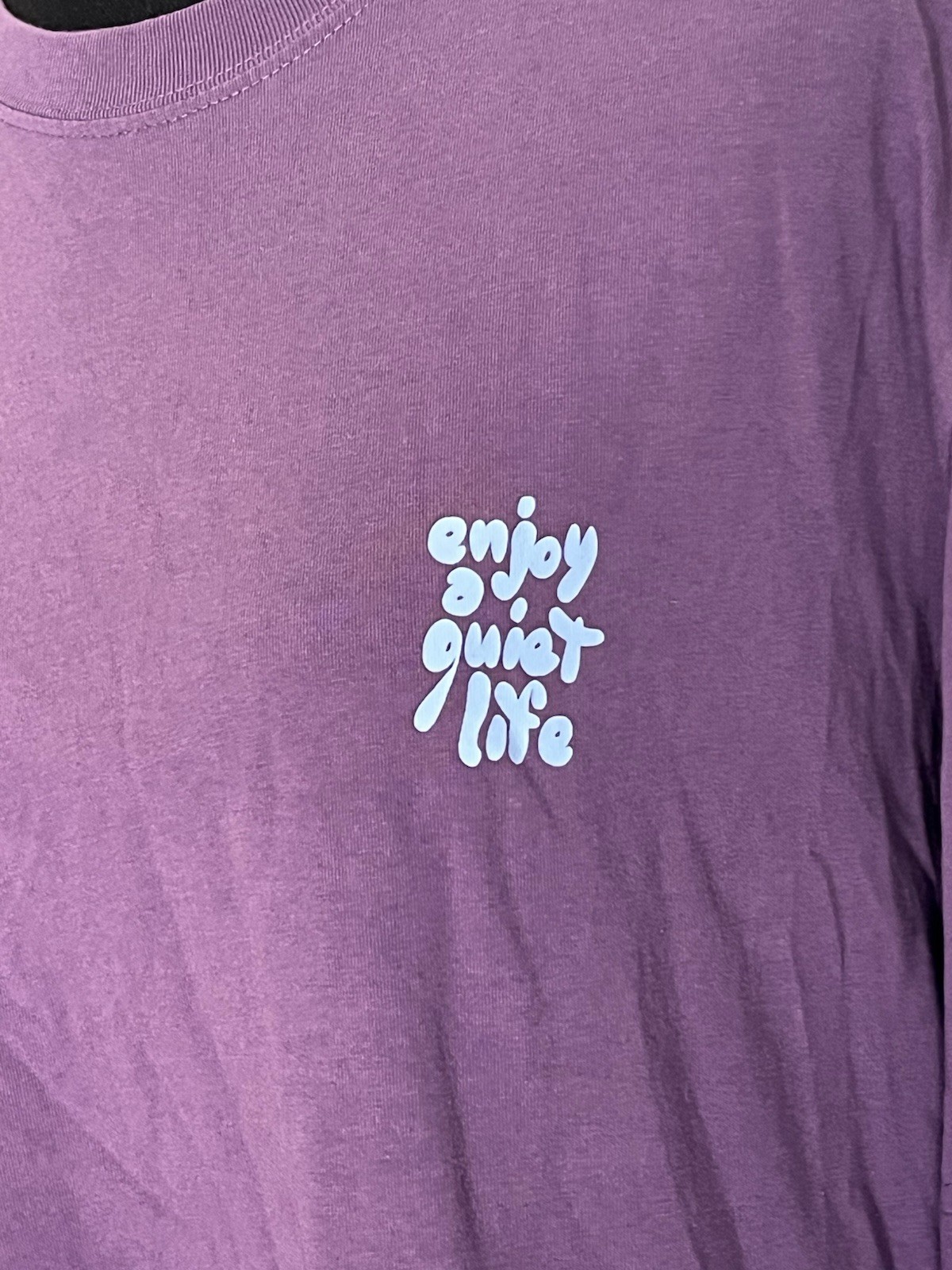 N2 HM Mountain Enjoy A Quiet Life Men’s Graphic T-Shirts Purple Size S gallery