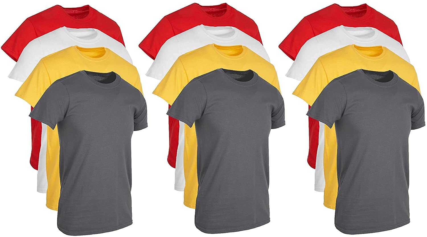BILLIONHATS 4 Pack T-Shirts - Size 7X - Plus Size Men's Solid Colors Cotton gallery