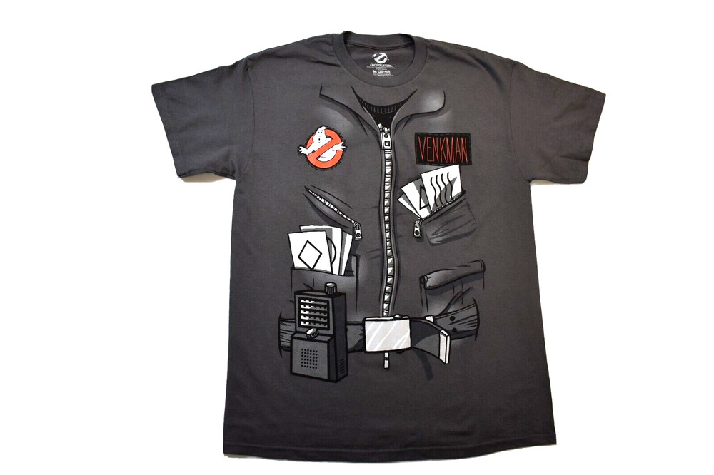 Ghostbusters Mens Ghostbusters Peter Venkman Costume Cosplay Shirt New M
