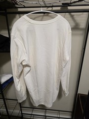 Uniqlo HEATTECH Cotton Waffle Knit Long Sleeve Thermal Cream Size L