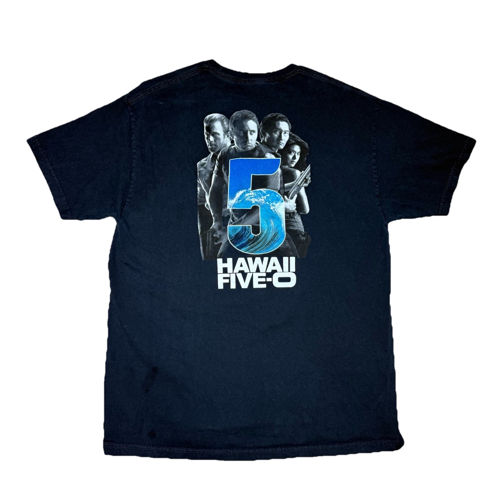 Hawaii Five-O Shirt Mens Extra Large XL Shirt Navy Double Sided TV Show Tee Y2k gallery