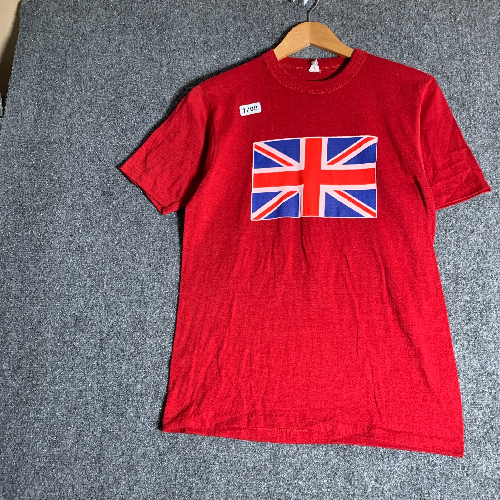 United Kingdom Shirt Adult Size Large Red Short Sleeve Men's Tourist 90's gallery