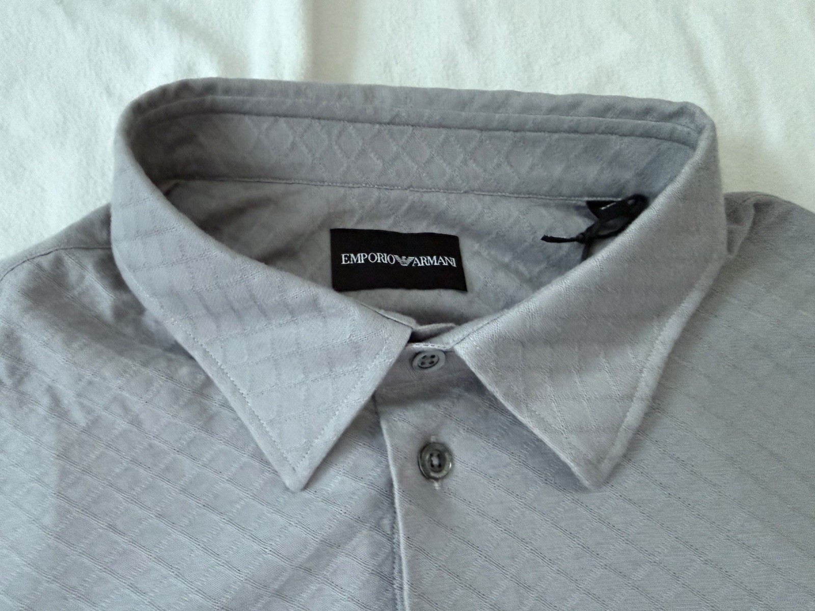 Mens Shirt New Authentic Emporio Armani Size L Gray Soft gallery