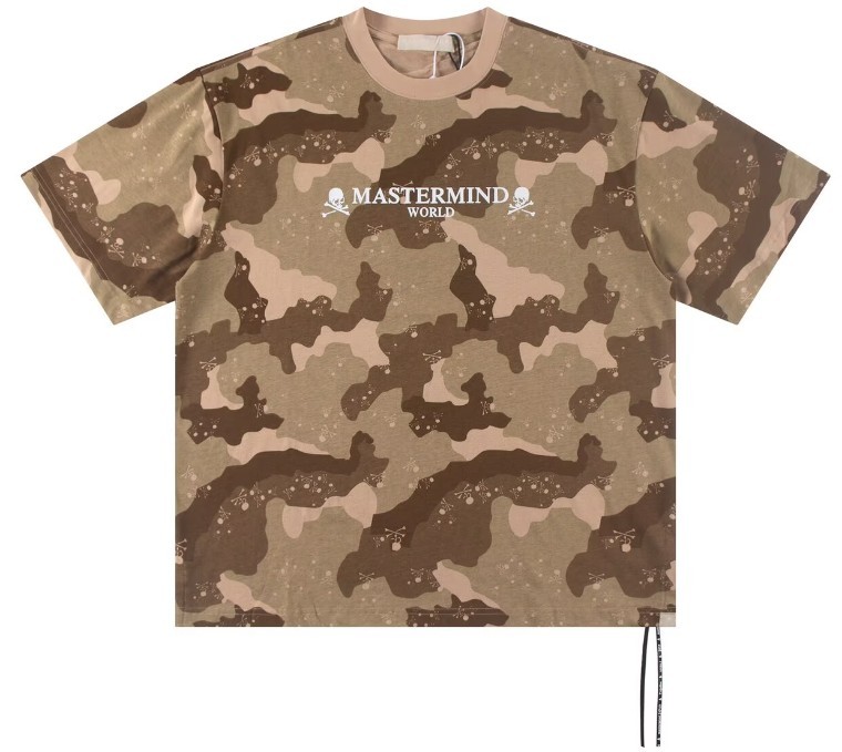 New Mastermind High Street Camouflage Splice Skull Cotton Short Sleeved T-shirt gallery
