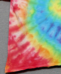 Handmade Tie Dye Rainbow Spiral Pattern Tee Shirt XL 22×28 Cotton Gildan