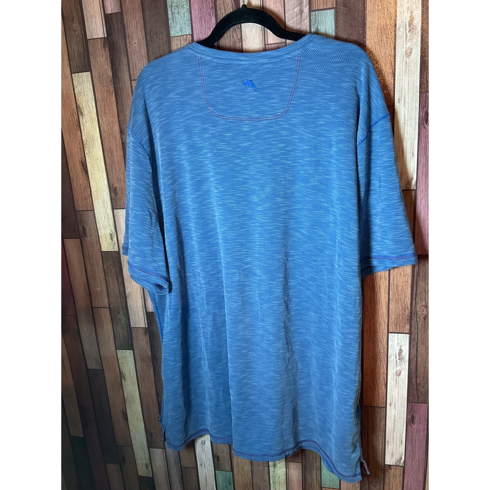 Tommy Bahama IslandZone BlueT-shirt V-neck Design Textured Fabric Men’s XXXL gallery