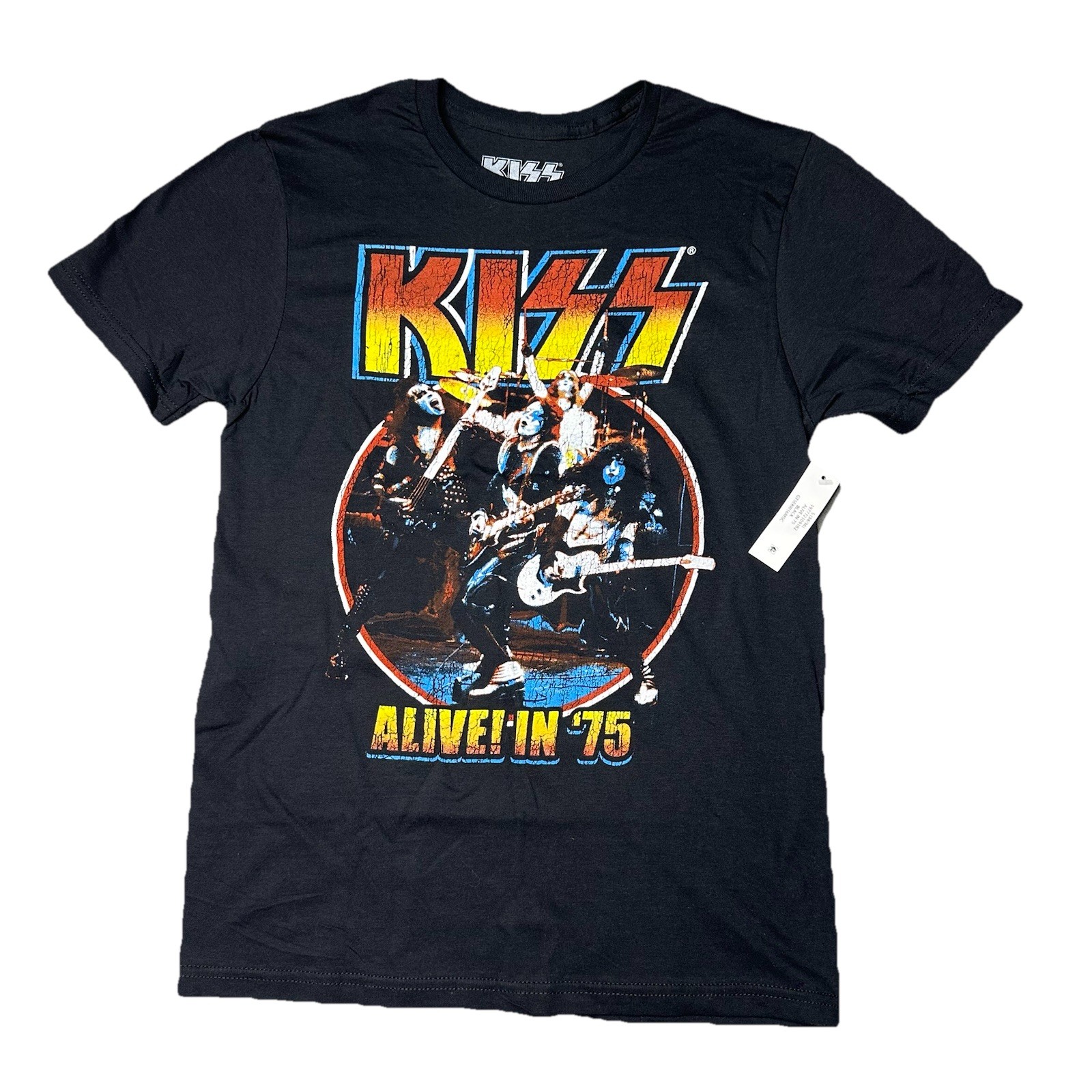 Men’s KISS Alive In 75 Graphic Crew Neck T-Shirt Tee Medium S 34/36 NEW NWT