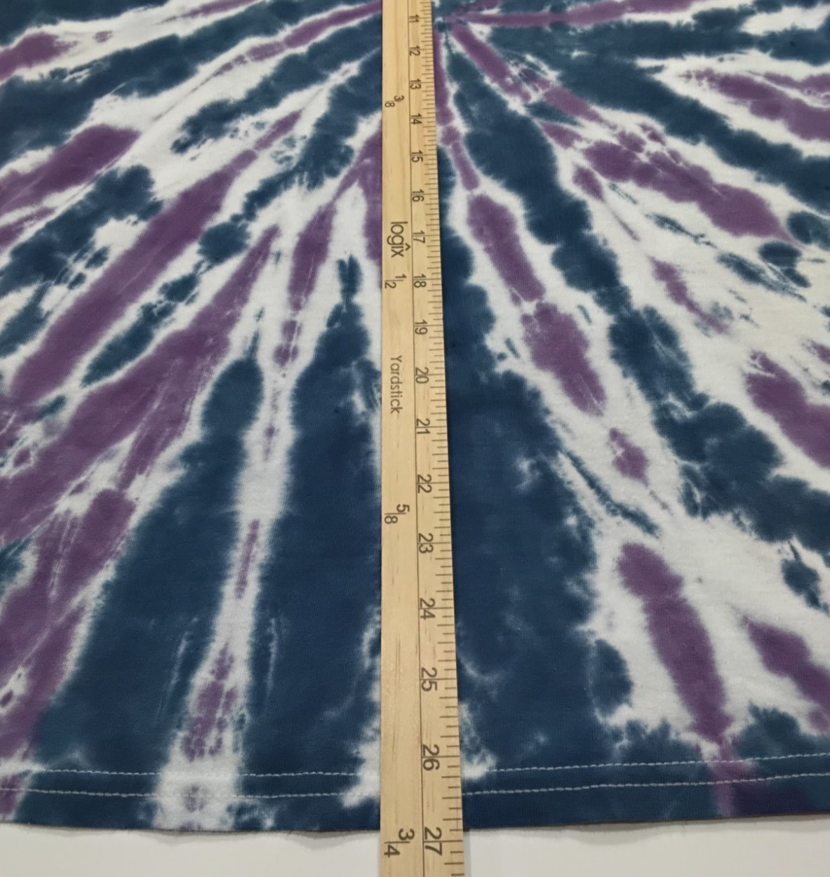 New Tie Dye Men's T-Shirt Purple Blue Adult Large Multicolor Summer Spiral gallery